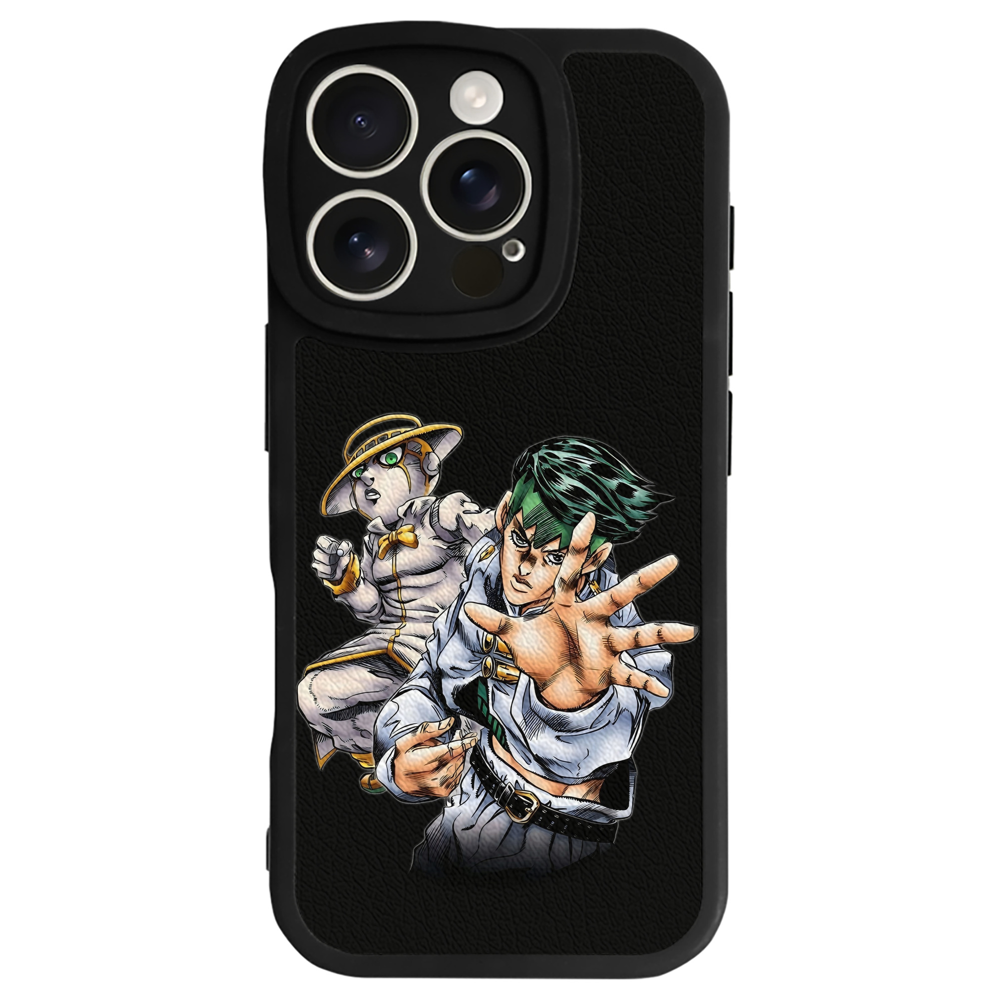 （画像用） ジョジョの奇妙な冒険 岸辺 露伴（きしべ ろはん） JoJo's Bizarre Adventure Rohan Kishibe 【iPhone 16シリーズ対応】シリコンスマホケース（レザー調） 材質：シリコン